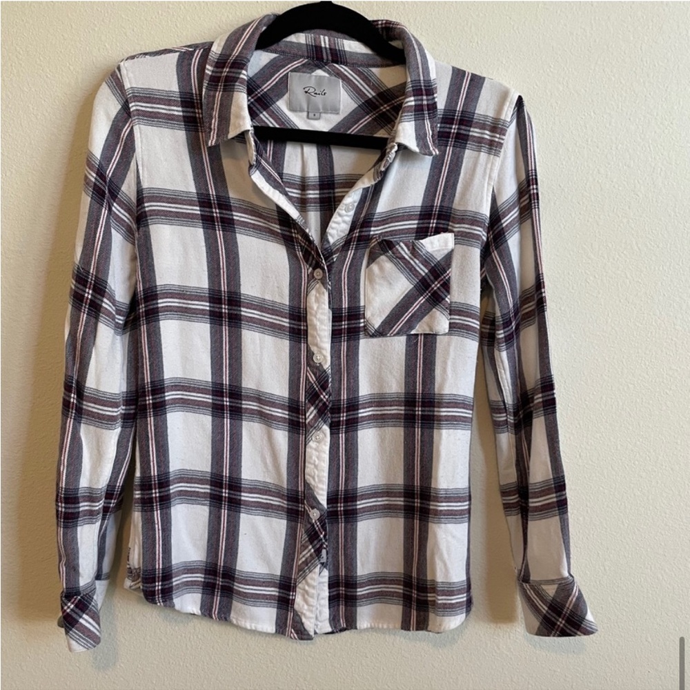Revolve X Rails Hunter Plaid Button Down Blouse - image 7